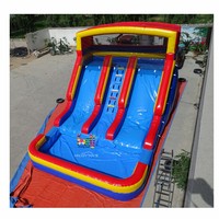 Toboggans aquatiques gonflables géants de 18 pieds pour enfants et adultes, toboggan à vagues hautes, toboggans aquatiques gonflables pour le plaisir estival
