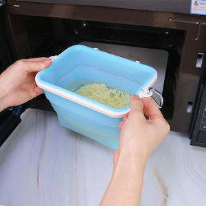 Large 1500ML Fridge Reusable Storage Boxes Collapsible Silicone Food Storage <b>Bags</b> and Containers with Carabiner for Food Storage - Product Image 6