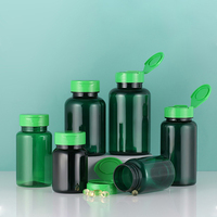 Qualité alimentaire Rose Clair 160ml 1000ml 250ml 50ml 350ml 500ml PET PE Bouteilles Rondes En Plastique Comprimés Pot Capsule Vitamines Conteneur