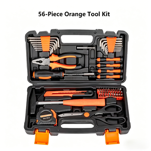Kit d'outils multifonction 56 pièces pour bricoleur et atelier, dans une boîte de rangement - Product Image 3