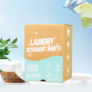 Custom Brand 180pcs Disposable Laundry Tablets Deep Cleaning Concentrated <strong>Washing</strong> <strong>Powder</strong> Sheets For Travel