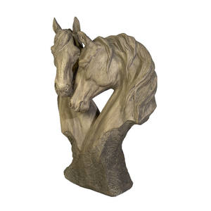 WeiVista Resina Cavalo Cabeça Escultura Casal Animal Estatueta Home Decor Fabricante Fábrica Atacado Fornecedor - Product Image 2