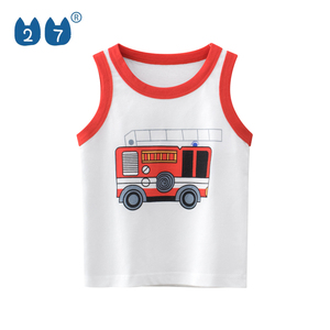 Débardeur en coton sans manches pour enfants avec imprimé de dessins animés, débardeur sans manches pour garçons - Product Image 2