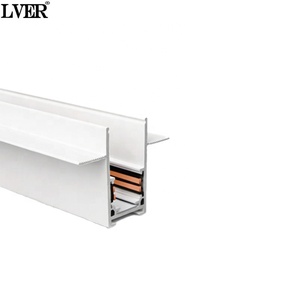 Rail lumineux <span class=keywords><strong>LED</strong></span> magnétique blanc noir 48V Ra95 aluminium 90lm/W ultra-fin système de montage encastré miniature à aspiration - Product Image 1