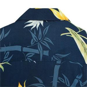 Custom Men <strong>100</strong>% <strong>Cotton</strong> Casual Floral Printed Aloha Short Sleeve Summer Tropical Vintage Hawaii Beach <strong>Wear</strong> Casual Hawaiian Shirts - Product Image 5