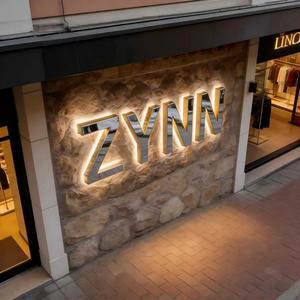 Indoor Wall Decoration 3D LED Backlit Acrylic Logo Signage Company <b>Name</b> Easy Installation - Product Image 3