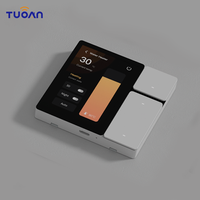 Interruptor de Pared Inteligente TUOAN Tuya Smart Life con Pantalla Táctil BLE de 3.5 Pulgadas, Wifi, Relé Integrado de 3 Canales, Panel de Escenas y Gateway BLE MESH