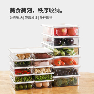 FaSoLa Food Storage Box Rectangle Clip On Lid Large Capacity Refrigerator Divider For Kitchen Vegetable Fruit Preservation - Product Image 5
