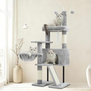 Tower Condo <b>Cat</b> Play Furniture House Wooden <b>Cat</b> Tree Velvet Tree for <b>Cats</b> - Product Image 3