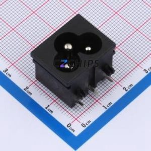 DB-6-1P4P3 AC Power Connector Bent Lead Through Hole Connector IEC 320-C6 1 3 Right Angle Insert - Product Image 1