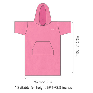 Serviette <span class=keywords><strong>poncho</strong></span> à capuche <span class=keywords><strong>pas</strong></span> chère, <span class=keywords><strong>poncho</strong></span> de <span class=keywords><strong>surf</strong></span> recyclé, serviette de plage, sweat à capuche personnalisé, ponchos en microfibre à séchage rapide avec poche pour adultes - Product Image 4
