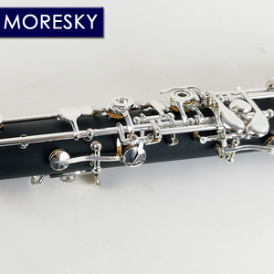 แอมเบอร์ฮอร์น MORESKY คีย์ F โอโบ คีย์ชุบเงิน อัลโตโอโบ กึ่งอัตโนมัติ ตัวเครื่องทำจากไม้ ABS/ไม้มะเกลือ/ไม้มอปาน สีดำ รุ่น MEH-189 - Product Image 3