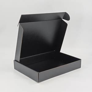 Cajas <span class=keywords><strong>de</strong></span> Envío Plegables Personalizadas <span class=keywords><strong>de</strong></span> Cartón Corrugado Kraft Negro para Regalo, Mailer Rígido <span class=keywords><strong>de</strong></span> Lujo <span class=keywords><strong>con</strong></span> Logotipo para Calcetines y Pieles - Product Image 1