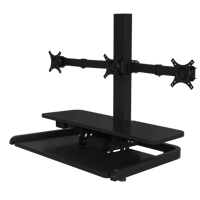 Convertisseur de bureau réglable en hauteur en bois pliable au design moderne pour une posture saine, noir
