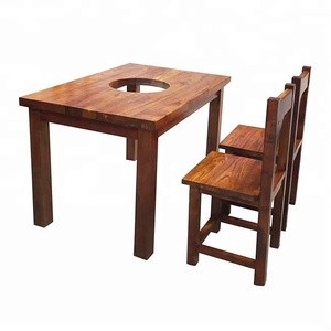 madera cuadrado sin humo chino <span class=keywords><strong>olla</strong></span> caliente de sillas y mesa de juegos para <span class=keywords><strong>restaurante</strong></span> chino de <span class=keywords><strong>la</strong></span> <span class=keywords><strong>olla</strong></span> caliente - Product Image 5