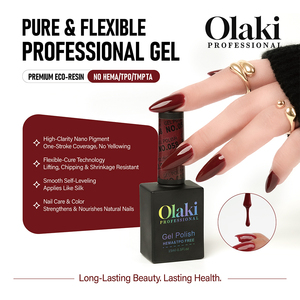 Esmalte de <span class=keywords><strong>Gel</strong></span> de 3 Pasos, Libre de HEMA/TPO/TMPTA/DMTA, Fórmula Ecológica y Amigable con la Piel, para Uñas Sensibles, Seguro para Salón, UV/LED - Product Image 4
