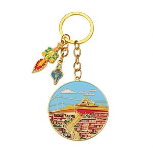 Llavero Metálico 3D Personalizado al por Mayor con Logotipo, Anillo Metálico Dorado con Grabado de Estilo de Dibujos Animados, Promoción de Recuerdos Ofrecida - Product Image 1