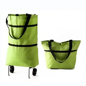Prezzo di fabbrica borsa della spesa pieghevole con Logo personalizzato di alta qualità con ruote borsa Trolley da mercato con ruote per lo Shopping o il viaggio