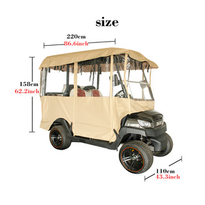 Housse de chariot de golf en tissu Oxford durable avec rideau de pluie intégré – Protection toutes saisons, imperméable, anti-poussière, tissu épaissi <span class=keywords><strong>Duomi</strong></span> - Product Image 6