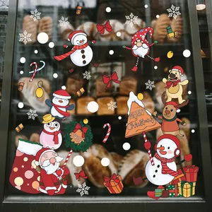 メリークリスマスクリスマス家族の写真装飾、ガラスディスプレイ、ドアの壁のステッカー卸売、クロスボーダーの粘着性