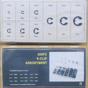 Anneau à ressort ouvert de type E noir, boucle en forme de E pour anneau de retenue, rondelle, arbre, catégorie de produit : anneaux de retenue - Product Image 4