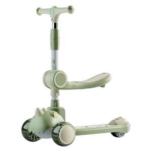 Children's Scooter With Seat 2 In 1 For Ages 2 To 8 Ride Or Sit On Foldable Design - Product Image 1