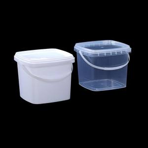 300 мл/500 мл/1000 мл/2 л/3 л/4 л/5 л прозрачное квадратное ведро с крышкой пластиковая чашка для мороженого с ручкой многоразовая емкость для хранения - Product Image 3