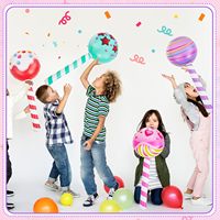Faveurs de fête à thème, grande sucette gonflable, décorations de fête d'anniversaire, accessoire de sucette gonflable, ballons en forme de bonbons