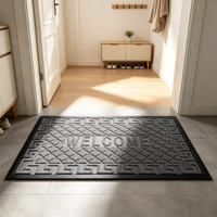 Tapis d'entrée commercial personnalisé en fibre de polyester avec support en PVC pour la maison, l'hôtel, le bureau