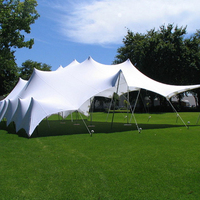 PVC lourd de haute qualité 700gsm et tente extensible de mariage blanche en tissu élastique résistant au feu
