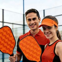Raquette de pickleball durable en fibre de verre de 16 mm, noyau en nid d'abeille PP avec poignée ergonomique antidérapante absorbant la transpiration
