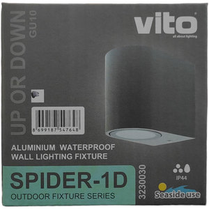 Lampe murale extérieure Gu10 98x80x67mm Ip44 - Product Image 2