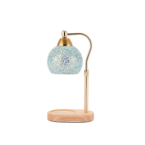 Lampe de table moderne réglable avec abat-jour en cristal brun, base en bois, LED E26, lumière chaude 3000K, AC 220V, pour la décoration de chambre - Product Image 4