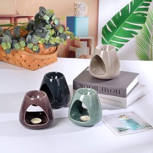 Wholesale Small Elegant Classic Non-electric Candle Stand Tea Light Ceramic Candle Oil <b>Wax</b> <b>Melt</b> Christmas Home Decoration - Product Image 5