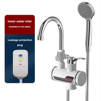 Chauffe-Eau Instantané Type Geyser Électrique, Chauffe-Eau de Douche Électrique Instantané, Pommeau de Douche Électrique