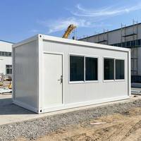 Casa Container Modulare Prefabbricata 20ft, Struttura in Acciaio Assemblata, Ufficio con Pannelli Sandwich, Design Moderno per Uso Esterno