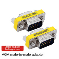 Adaptateur VGA femelle-femelle, 3 rangées de broches DB15, métal nickelé pour moniteur