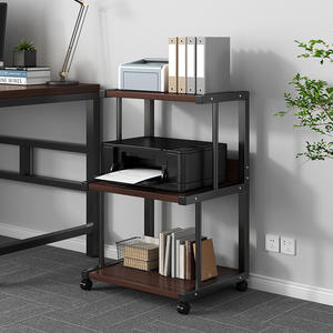 Simple Movable Metal Bedside <b>Table</b> with Tea Stand Office Desk Storage Rack Shelf <b>Printer</b> Holder - Product Image 2