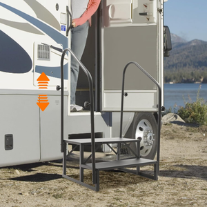 Tùy chỉnh 4 bước RV cầu thang với 2 tay vịn Heavy Duty Kim Loại Di động nhà cầu thang Camper bước cho du lịch Trailer Spa hồ bơi hiên - Product Image 3