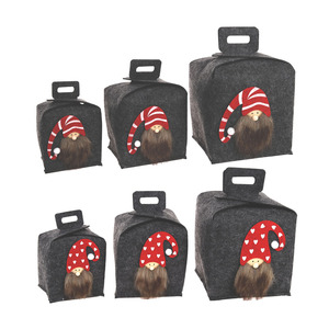 Cesta de fieltro 3D para decoración <span class=keywords><strong>navideña</strong></span>, bolsas de almacenamiento con diseño de Papá Noel y suecos, <span class=keywords><strong>2022</strong></span> - Product Image 5