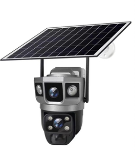 Cámara Solar WiFi 4G PTZ con 3 Lentes, 4MP, Cámara CCTV para Exteriores, Visión Nocturna PIR, Impermeable, Cámara para el Hogar - Product Image 1