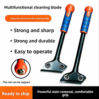 Grattoir de nettoyage manuel multi-usages 300 mm 600 mm, outil de grattage à lame remplaçable pour enlever les résidus d'autocollants, de peinture et de colle