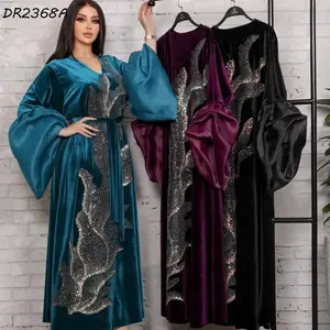 Africa plus size women evening velvet dresses party dress dinner dress with very good quality