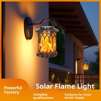 Lampe solaire extérieure à effet flamme, lanterne à clip, lustre, éclairage paysager, lampadaire haute puissance, éclairage de jardin, LED étanche IP65 360°