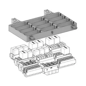 Italien Hochwertiger grauer Auto Relay Box Rahmen 12 Module Minifuse Maxifuse Relais PKW mit niedriger Spannung