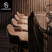 Fabrication sur mesure, prix d'usine, tabouret de bar moderne pour hôtel, tabouret de bar moderne de luxe, cadre en acier inoxydable, chaise de comptoir de bar