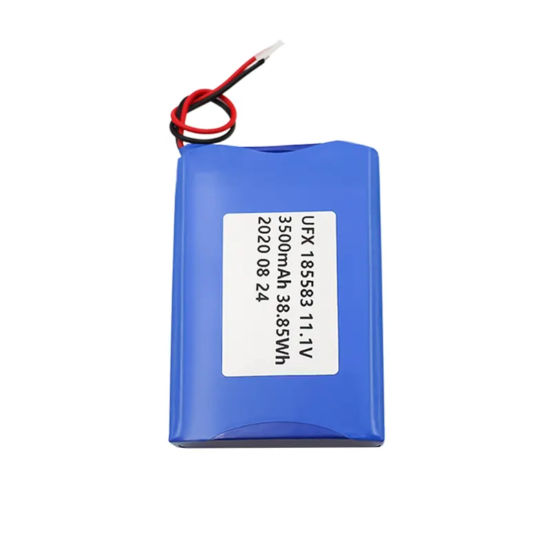 리튬 이온 폴리머 배터리 팩 맞춤형 충전식 배터리 UFX 185583 3500mAh 11.1V 충전식 배터리 팩