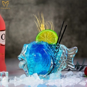 Gelas ikan, gelas makanan penutup, cangkir kaca cocktail, kacamata anggur bar, kreativitas cocktail - Product Image 5