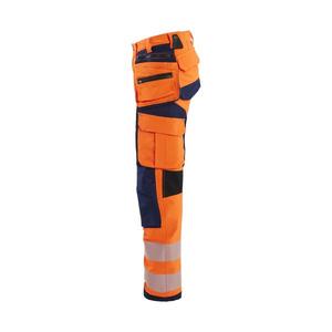 BLAKLADER - 719716425389D23 Women's <b>Hi</b>-<b>Vis</b> trousers with 4-way-stretch <b>Orange</b>/Navy blue - EAN 7330509895337 <b>HI</b>-<b>VIS</b> WORKWEAR - Product Image 4