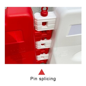 Barrière de sécurité routière en PEHD rouge, remplie d'eau, pour la sécurité des voies publiques - Product Image 4